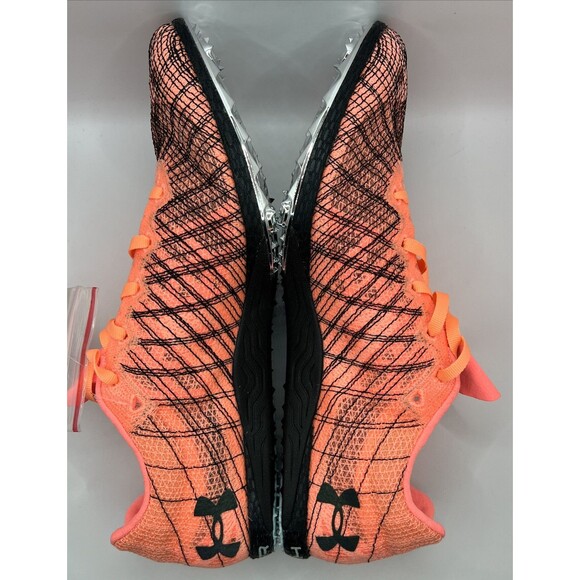 Under Armour HOVR Shakedown Track Shoes Orange W/Spikes Men’s 10.5/Women’s 12